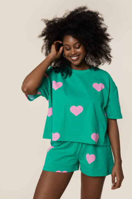 PYJAMA COTON BIO BIG LOVE GREEN 5